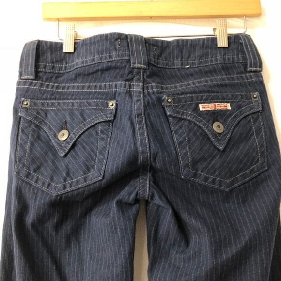 Hudson Flare Jeans Pinstripe Size 27 back flap - Picture 3 of 7